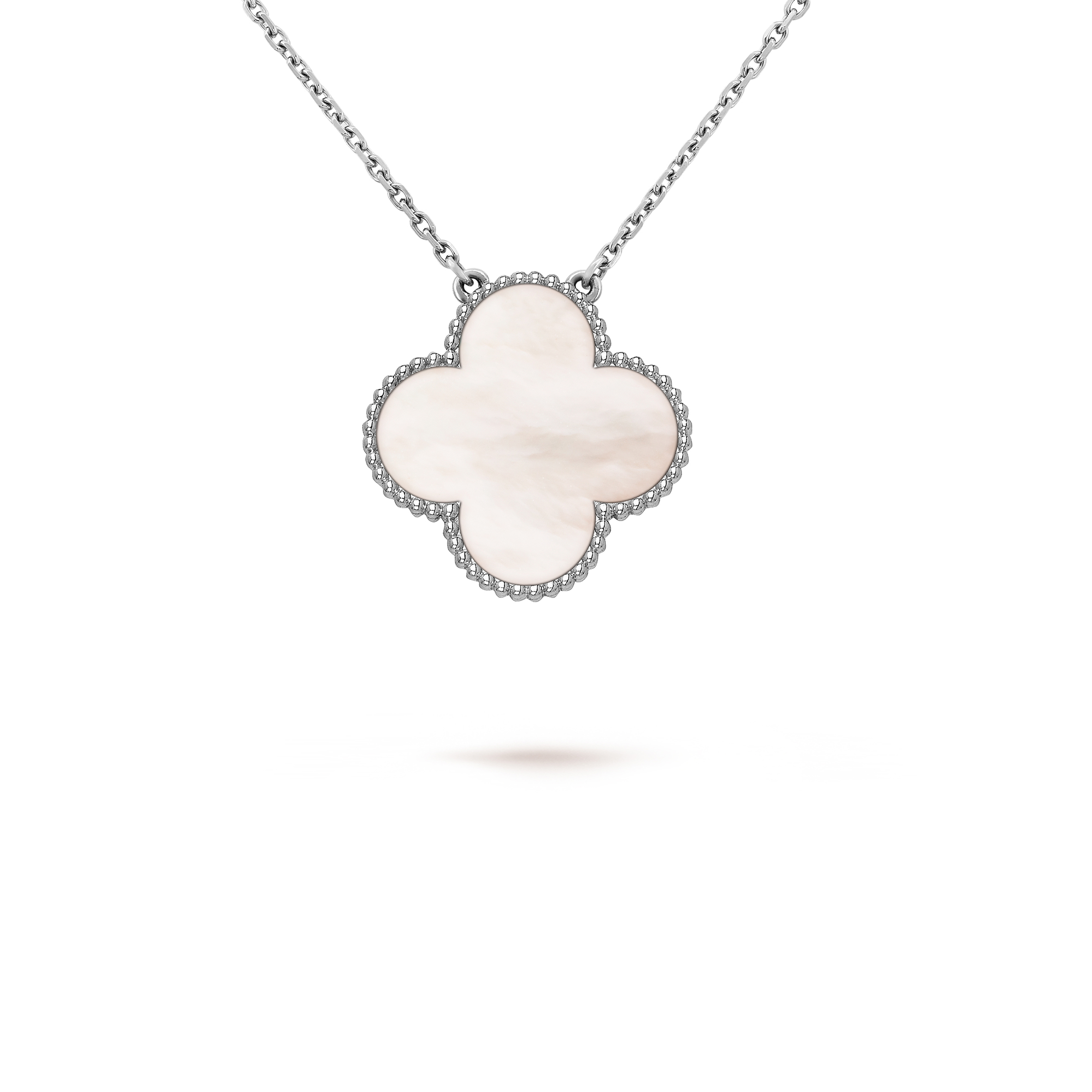 V*N CL*F arpels magic alhambra pendant - white gold, mother-of-pearl  vcarn32200